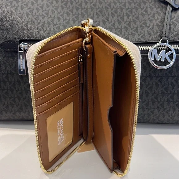 Michael Kors MK Signature Large Flat Multi-Function Phone Case Wallet Wristlet - Picture 8 of 16